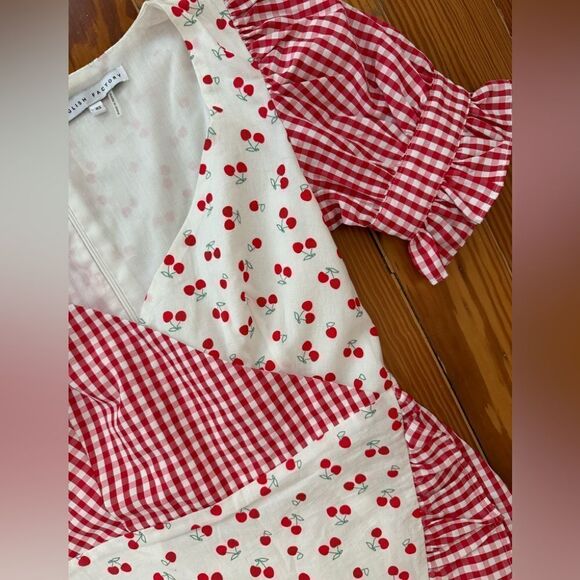 English Factory Cherry Print Dress - Picture 4 of 10